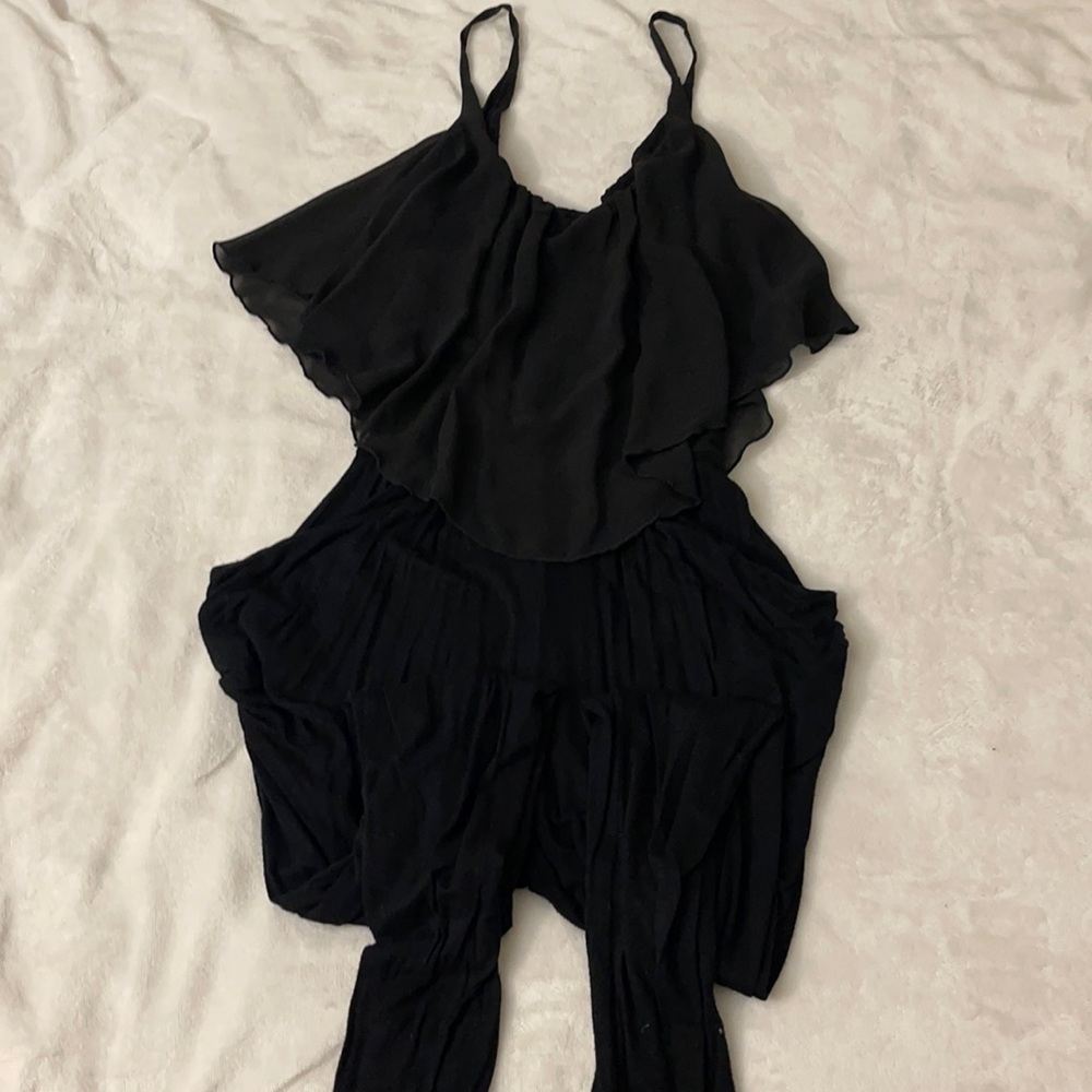 M,L black jumpsuit, spandex, skinny fitting from the legs